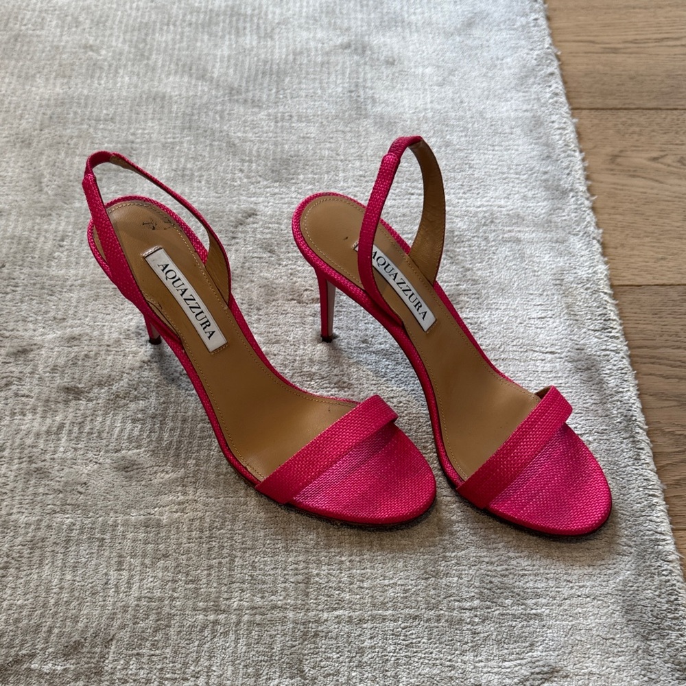 Aquazzura Fuchsia Slingback Sandals